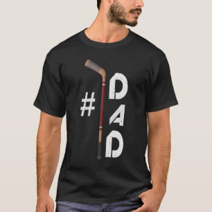 Mens #1 Dad Hockey Father Day For Daddy Grandpa T-Shirt