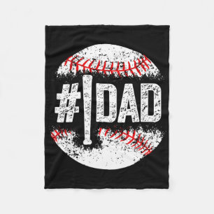 Mens 1 Dad Sell Number One Daddy Son Sell Player Fleece Blanket