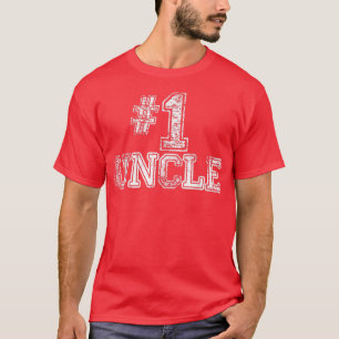 Mens 1 Uncle T   Number One Father's Day Gift Tee 