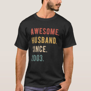 Mens 20th Wedding Anniversary - Awesome Husband Si T-Shirt
