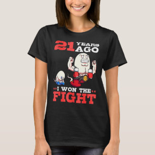 Mens 21 Years Ago I Won The Fight 21st Birthday Sp T-Shirt