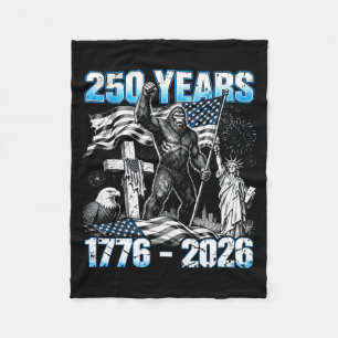 Mens 250 Years Usa 1776 2026 Patriotic Dom Bigfoot Fleece Blanket