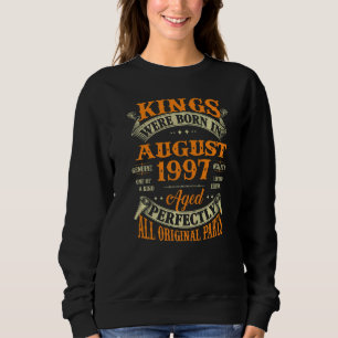 Mens 25th Birthday For Kings Born In August 1997 2 Sweatshirt