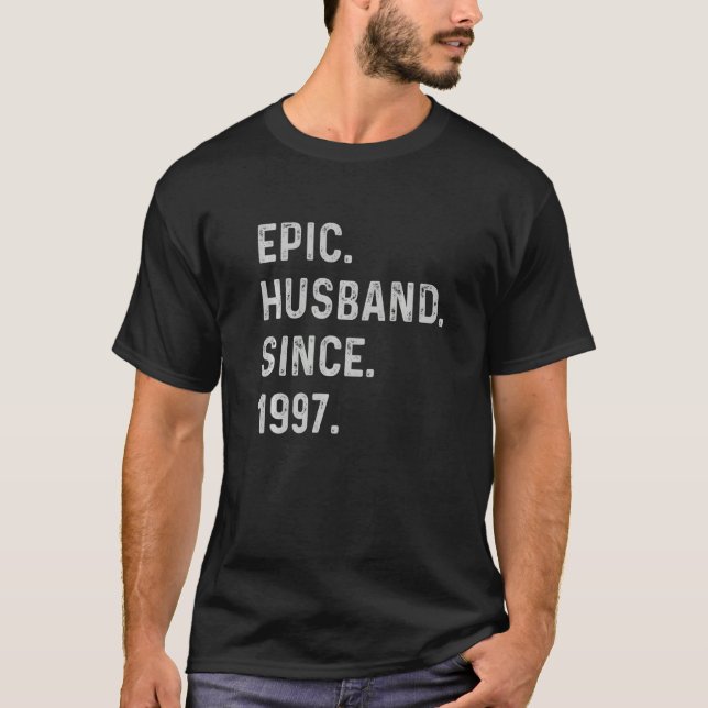 Mens 26th Wedding Anniversary 26 Year - Epic Husba T-Shirt (Front)