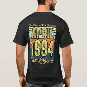 Mens 27th Birthday The Man The Myth The Legend Apr T-Shirt