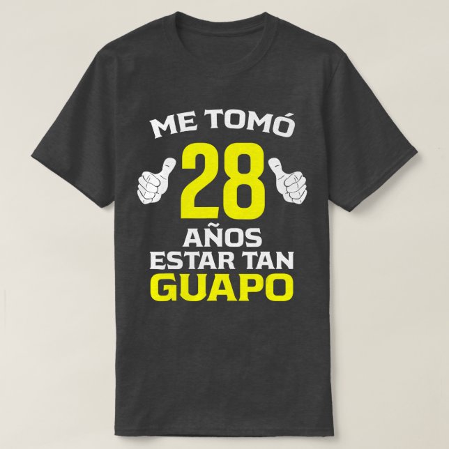 Mens 28 Anos Regalo de Cumpleanos 28 para el T-Shirt (Design Front)