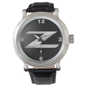 Men's 350Z Black Leather Watch