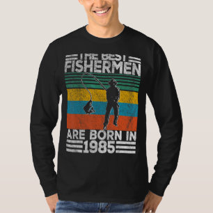 Mens 37 Years Old Fisherman Fishing 37th Birthday T-Shirt