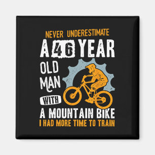Mens 46th Birthday Mtb Biker Funny Cyclist Mountai Magnet