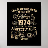 Mens 48 Years Old Gifts Vintage 1974 Limited