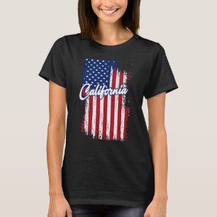 Mens 4th Of July  1776 California Flag American Fl T-Shirt