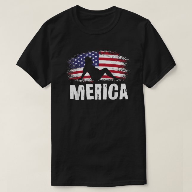 Mens 4th Of July Merica Fat Party Funny Drinking T T-Shirt (Design Front)