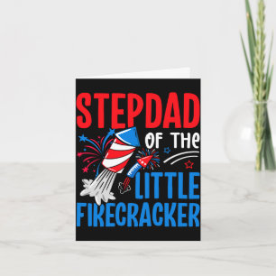 Mens 4th of july shirt stepdad of the little card
