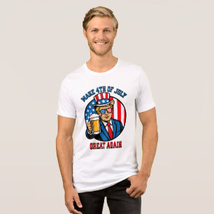 Mens 4th of July Tri-Blend Shirt