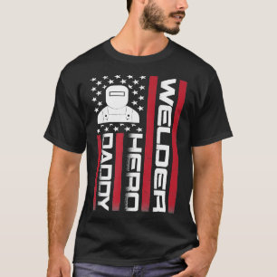Mens 4th Of July. Us Flag Welder Dad Father's Day T-Shirt