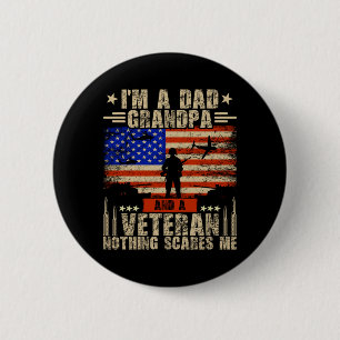 Mens 4th Of July _ Usa Flag _ A Dad Grandpa And A 6 Cm Round Badge
