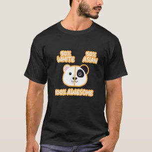 Mens 50 White 50 Asian 100 Awesome American Filipi T-Shirt
