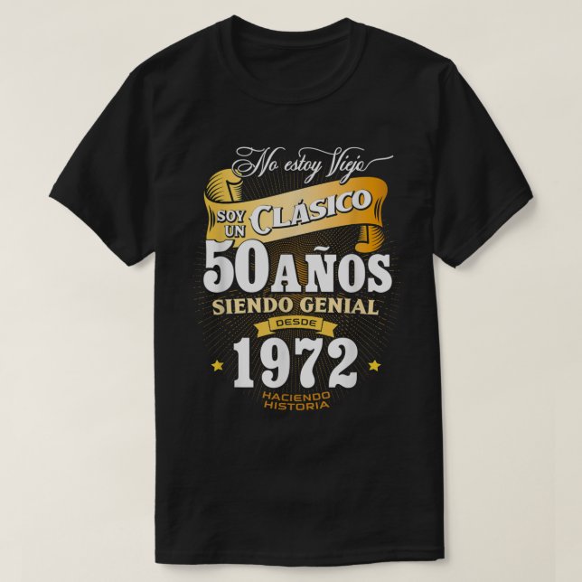 Mens 50th Birthday gift for Him in Spanish, Regalo T-Shirt (Design Front)