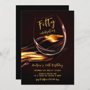 Mens 50th Birthday Invitation