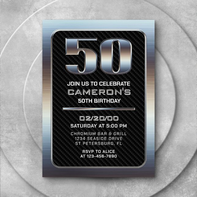 Men's 50th Birthday Invitation (Creator Uploaded)