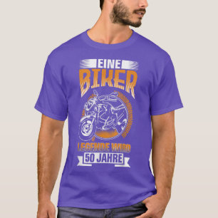 Mens 50th Birthday Man Biker Legend Motorcycle Cho T-Shirt