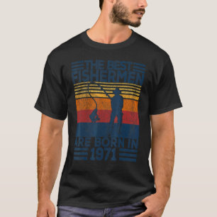 Mens 51 Years Old Fisherman Fishing 51th Birthday  T-Shirt