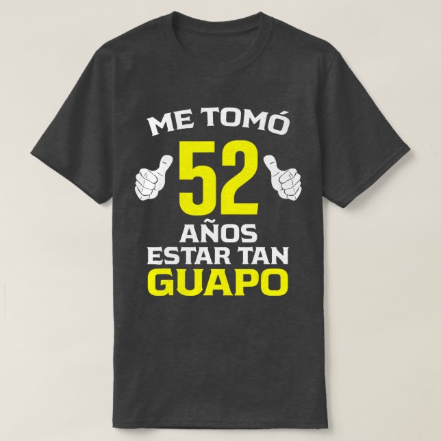 Mens 52 Anos Regalo de Cumpleanos 52 para el T-Shirt (Design Front)