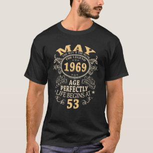 Mens 53 Year Old Gifts May 1969 Man Myth Legend 53 T-Shirt