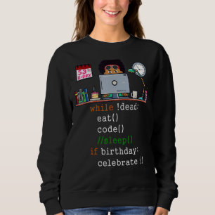 Mens 53rd Birthday I Software Engineer & Coder I E Sweatshirt