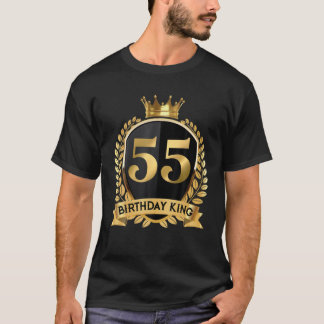 Mens 55Th Birthday King 55 Yrs Old Bday Awesome Si T-Shirt