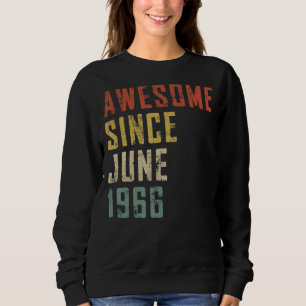 Mens 56 Years Old Awesome Since June 1966 56th Bir Sweatshirt