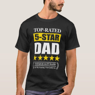 Mens 5-Star Dad Funny Father's Day Birthday Gift F T-Shirt