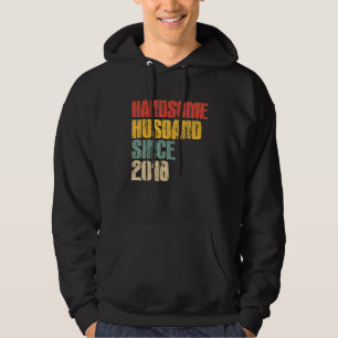Mens 5th Wedding Anniversary for Him Handsome Husb Hoodie