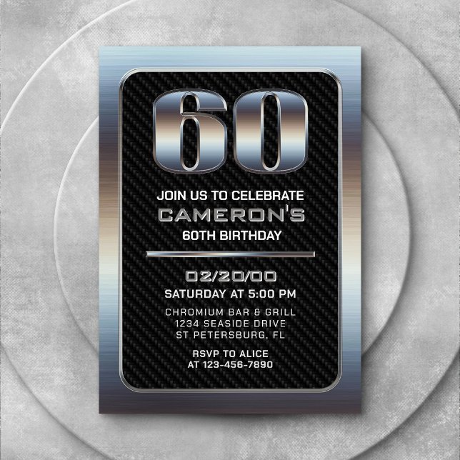 Men's 60th Birthday Invitation (Creator Uploaded)