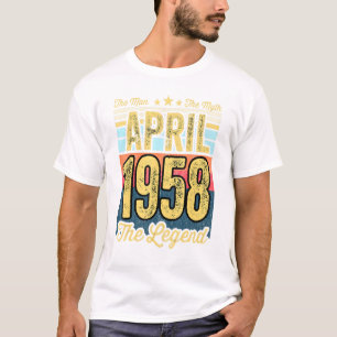 Mens 63rd Birthday The Man The Myth The Legend Apr T-Shirt