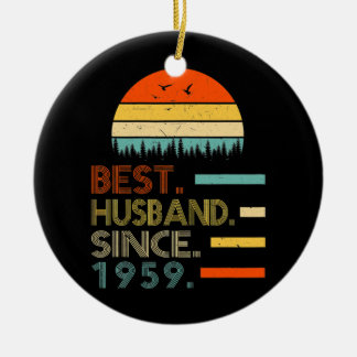 Mens 63rd Wedding Anniversary For Him Best Ceramic Ornament
