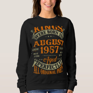 Mens 65th Birthday For Kings Born In August 1957 6 Sweatshirt