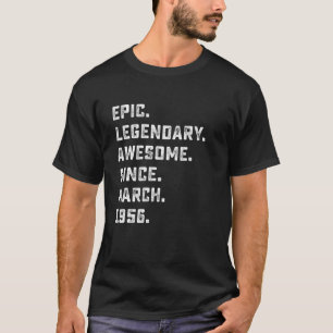 Mens 65Th Birthday Gifts Epic Awesome Legend Since T-Shirt