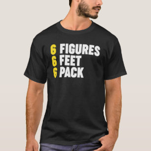 Mens 6 Figures 6 Feet 6 Pack T-Shirt