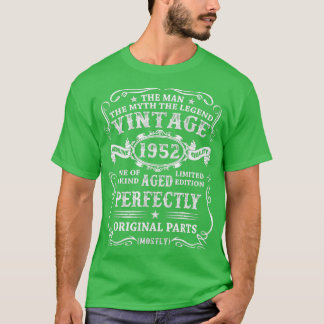 Mens 70 Year Old Gifts Vintage 1952 Man Myth Legen T-Shirt