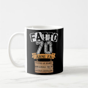 Mens 70 Years Birthday Funny Vintage Grandpa Coffee Mug