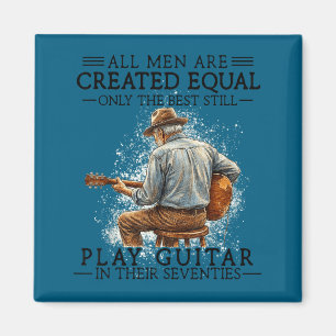 Mens 70th Birthday Guitar Play Graphic Art Magnet