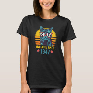 Mens 75th Birthday Awesome Since 1947 Funny For Un T-Shirt