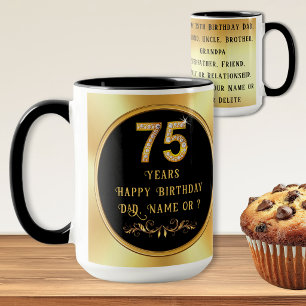 Men's 75th Birthday Gifts. 75th Birthday Mugs