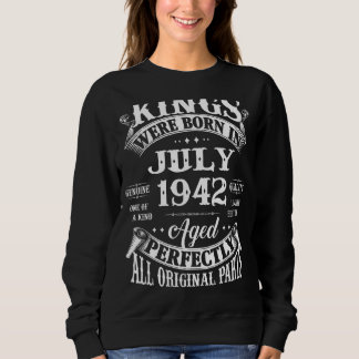 Mens 80th Birthday  For Kings Born In July 1942 80 Sweatshirt