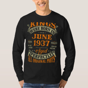 Mens 85th Birthday Gift For Kings Born In June 193 T-Shirt