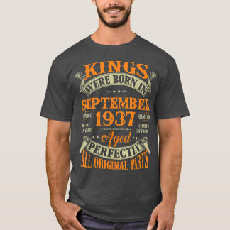 Mens 85th Birthday Gift Kings Born In September 19 T-Shirt