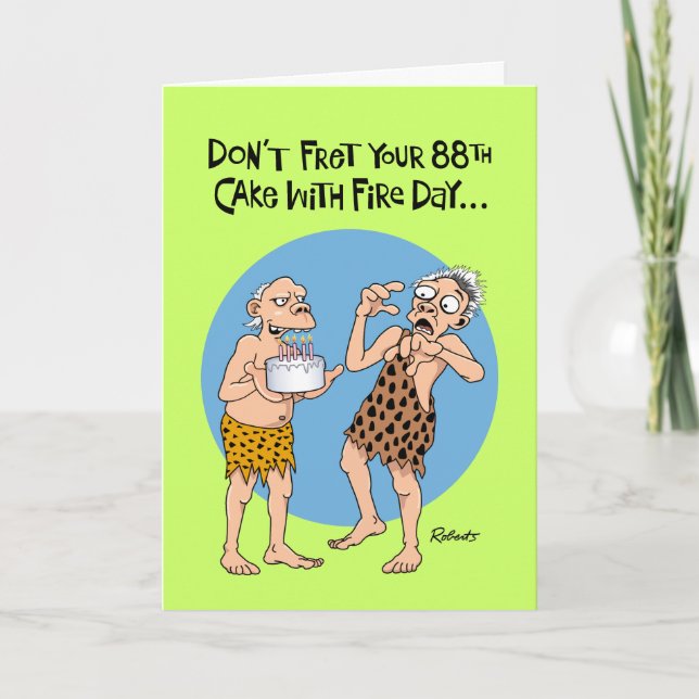 Men's 88th Birthday Card Humour (Front)