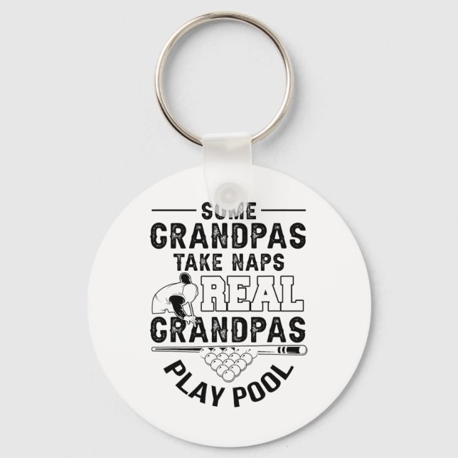 Mens 8 Ll Eight Ll - Funny Pool Billiards  Key Ring (Front)