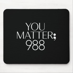 Mens 988 Prevention Awareness Performance Mouse Pad